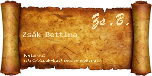 Zsák Bettina névjegykártya